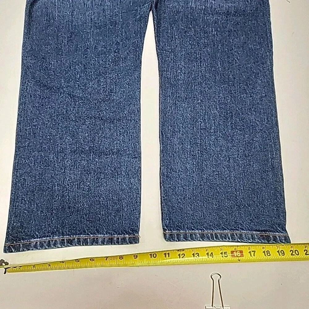 Carhartt Jeans Men Size 42 x 30 Relaxed Fit Dark Wash Cotton Blue Denim BD5119
